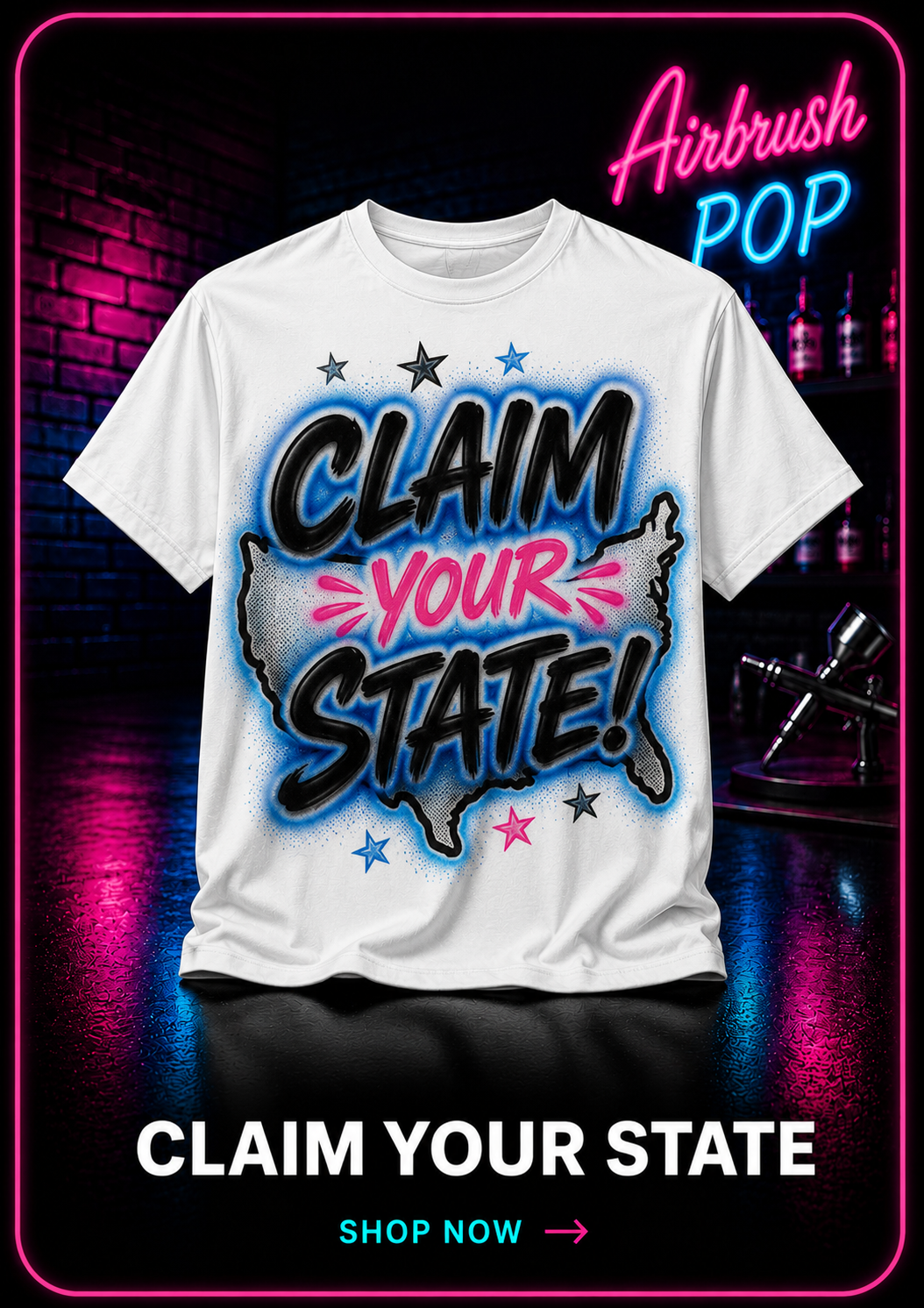 CLAIM YOUR STATE SHIRT — 100K CELEBRATION