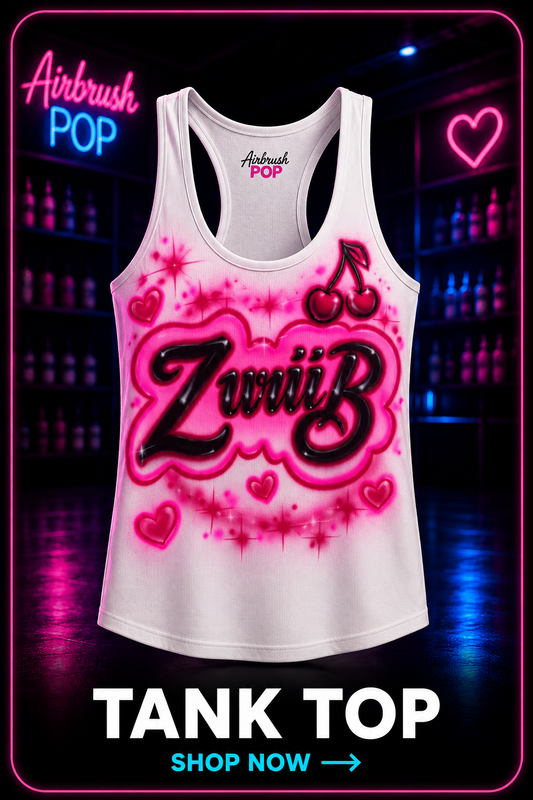 AIRBRUSH TANK TOPS (Not Guaranteed Live)