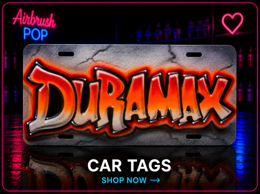 Airbrush Car Tags (Not Guaranteed Live)