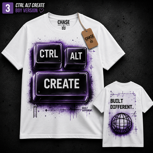 CTRL Chase Unlimited gamer tee purple