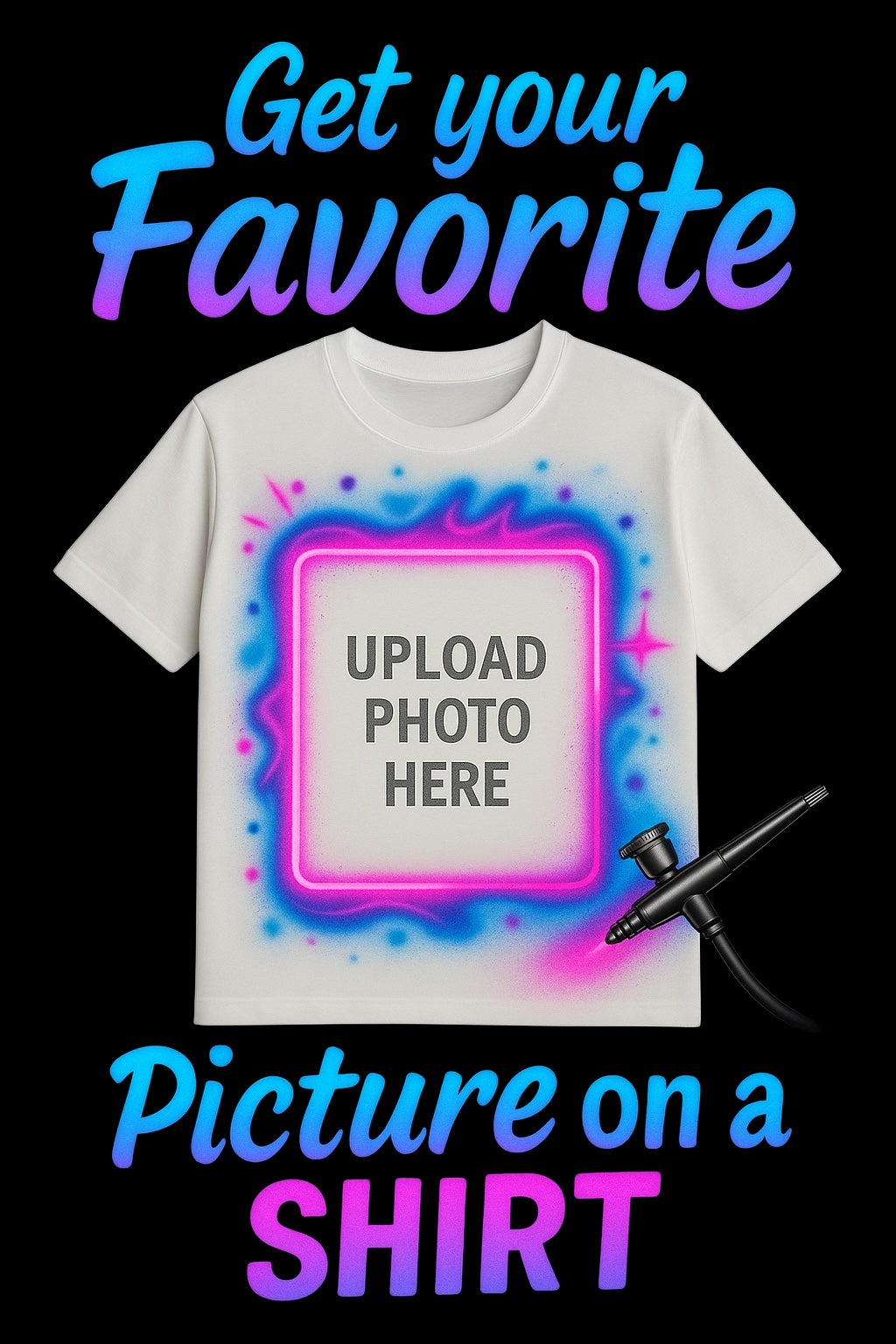 Custom Airbrushed Photo Shirt (Not Guaranteed Live)